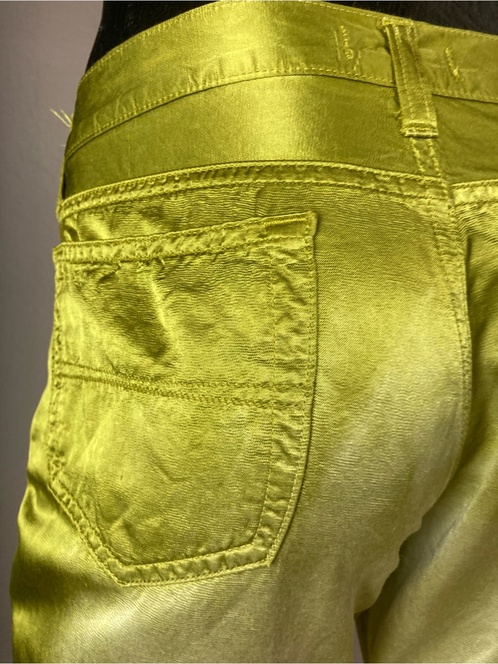 Gianfranco Ferré Jeans Chartreuse Satin Trousers - Picture 6 of 14